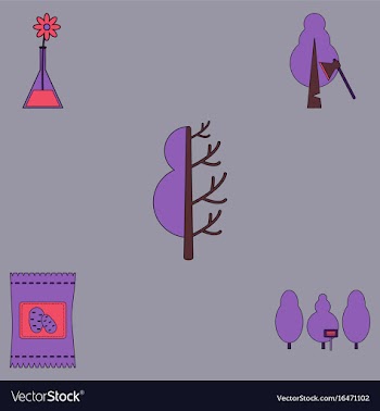 Collection of icons and save nature vector image