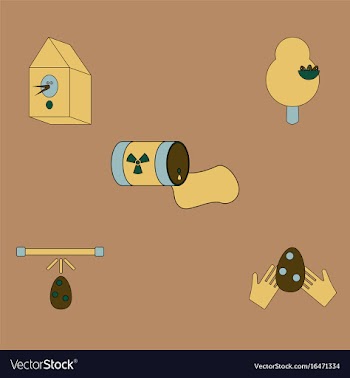 Collection of icons and save nature vector image