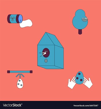 Collection of icons and save nature vector image