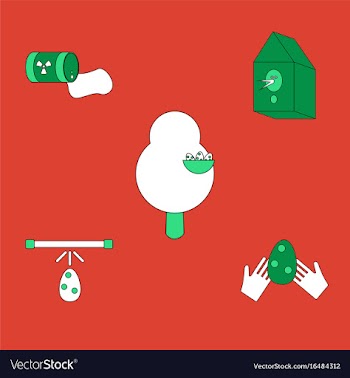 Collection of icons and save nature vector image