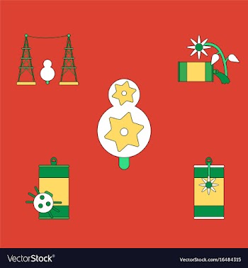 Collection of icons and save nature vector image