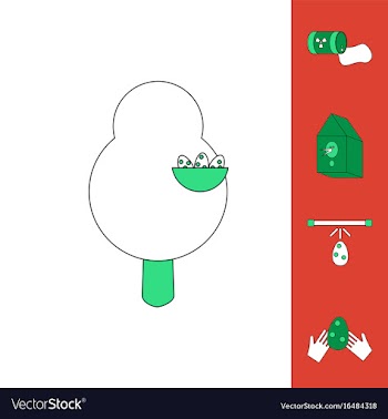 Collection of icons and save nature vector image