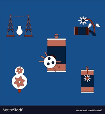 Collection of icons and save nature vector image