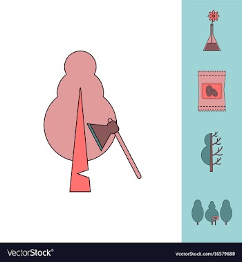 Collection of icons and save nature vector image