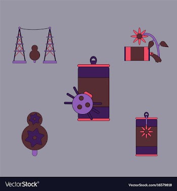 Collection of icons and save nature vector image