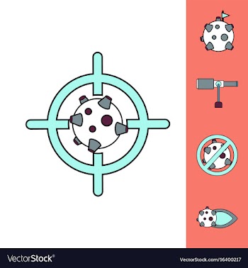 Collection of icons and space concept vector image