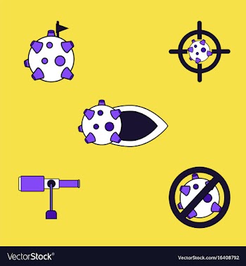 Collection of icons and space concept vector image