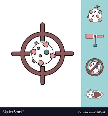 Collection of icons and space concept vector image