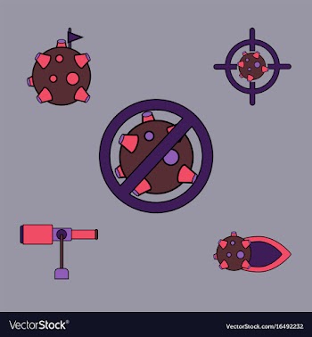 Collection of icons and space concept vector image