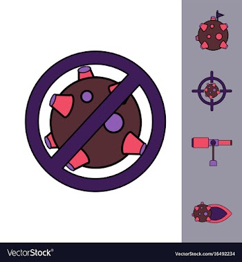 Collection of icons and space concept vector image