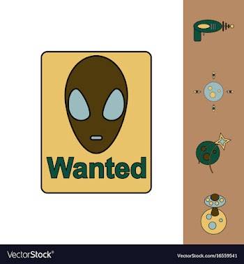 Collection of icons and space planets vector image