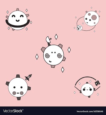 Collection of icons and space satellites vector image