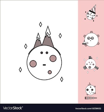 Collection of icons and space satellites vector image