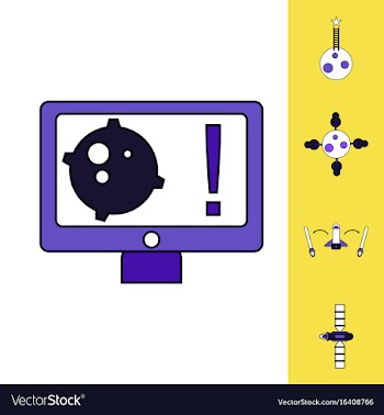 Collection of icons and space satellites vector image