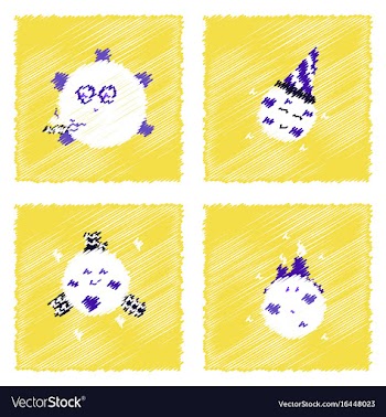 Collection of icons and space satellites vector image