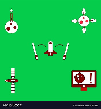 Collection of icons and space satellites vector image