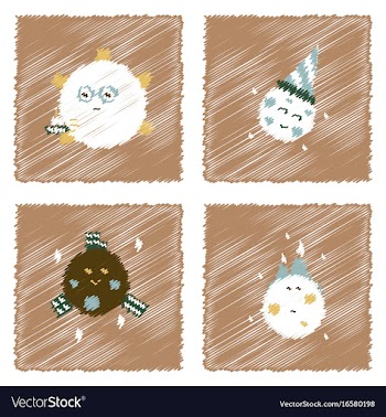 Collection of icons and space satellites vector image