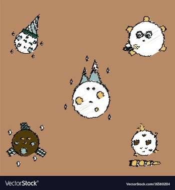Collection of icons and space satellites vector image