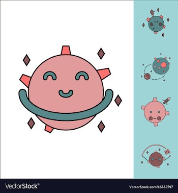 Collection of icons and space satellites vector image