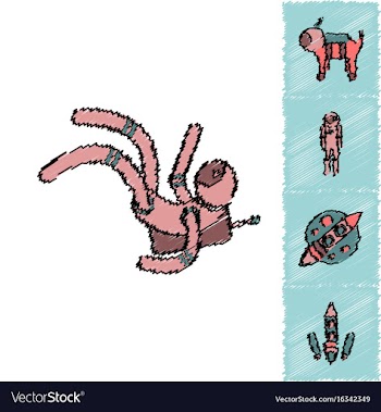 Collection of icons and space technology in vector image