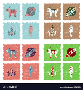 Collection of icons and space technology in vector image