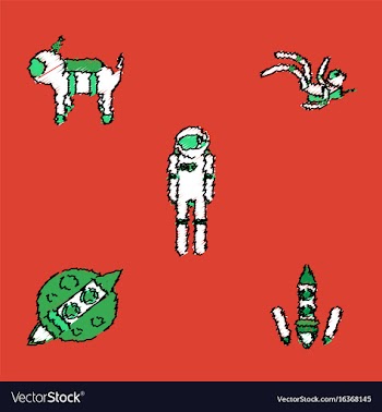 Collection of icons and space technology in vector image