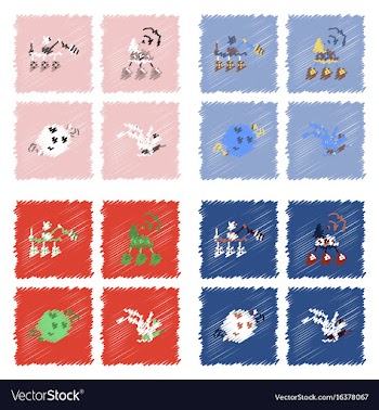 Collection of icons and space technology in vector image