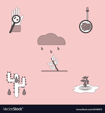Collection of icons and spread of infection vector image