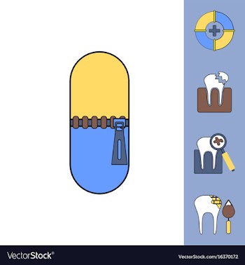 Collection of icons and teeth health vector image