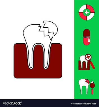 Collection of icons and teeth health vector image