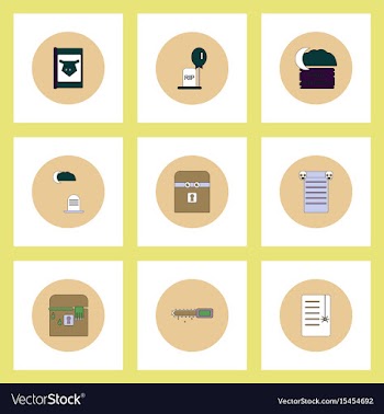 Collection of icons in flat style halloween theme vector image