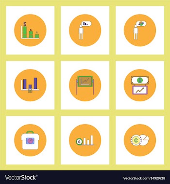 Collection of icons in flat style infographics and vector image