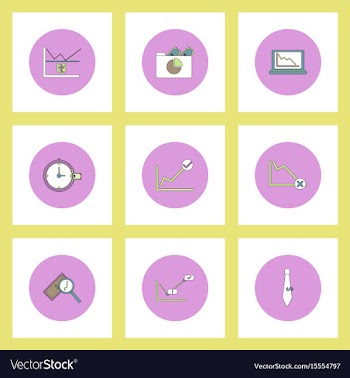 Collection of icons in flat style infographics and vector image