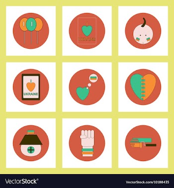 Collection of icons in flat style national vector image