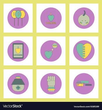 Collection of icons in flat style national vector image