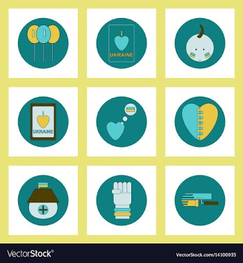 Collection of icons in flat style national vector image