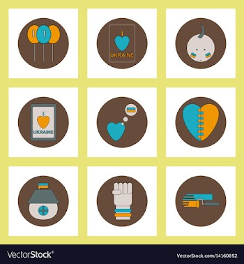 Collection of icons in flat style national vector image