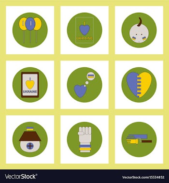 Collection of icons in flat style national vector image
