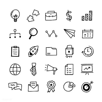 Collection of illustrated business icons | Free stock vector - 418555