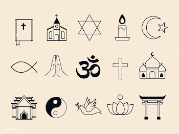 COllection of illustrated religious symbols | Free stock vector - 412577