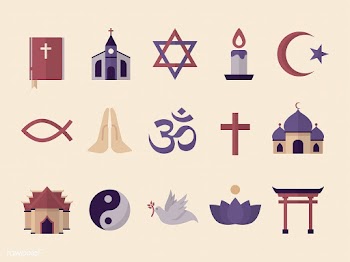COllection of illustrated religious symbols | Free stock vector - 412584