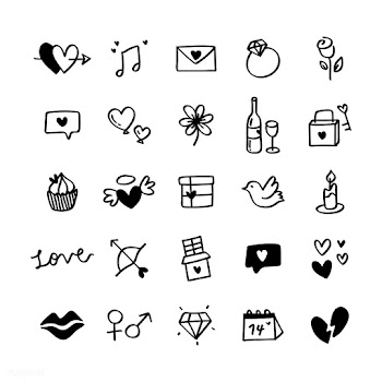 Collection of illustrated valentine's ico.. | Free stock vector - 418554