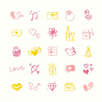 Collection of illustrated valentine's ico.. | Free stock vector - 418556