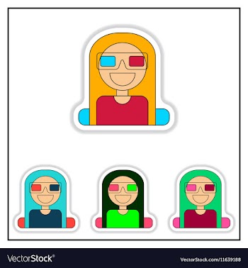 Collection of in paper sticker vector image