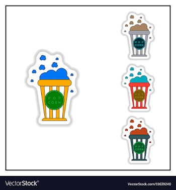 Collection of in paper sticker vector image