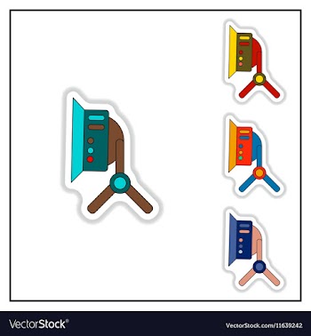 Collection of in paper sticker vector image