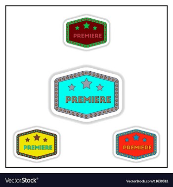 Collection of in paper sticker vector image
