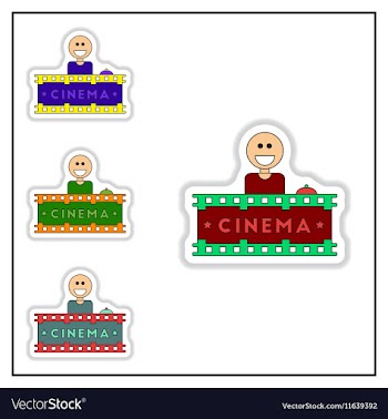 Collection of in paper sticker vector image