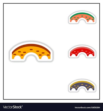 Collection of in paper sticker vector image