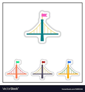 Collection of in paper sticker vector image